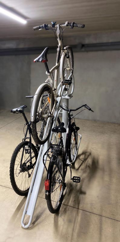 VelHup Confort - Support 3 Vélos Double Rack - Vélo Galaxie