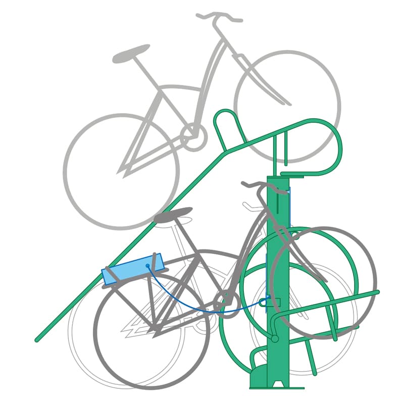 Antivol en U pour vélo, antivol en D anti-vandalisme avec câble flexible de  1,2 m et