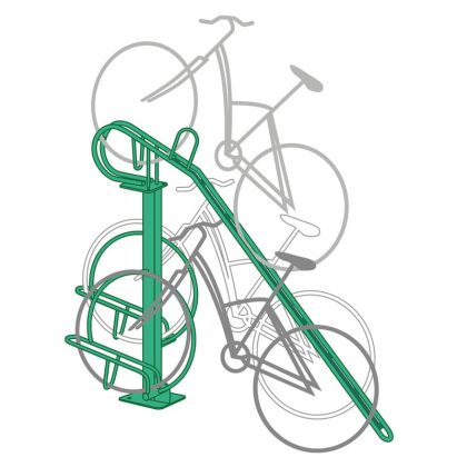 Range-vélo au sol - IKAVASS - en acier / sécurisé / vertical