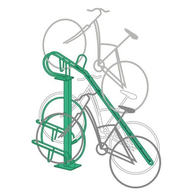Factuur Uitvoerder maagd Velec Hup Compact - Ondersteuning voor 3 fietsen met dubbel rek en  laadstation voor buiten - Vélo Galaxie